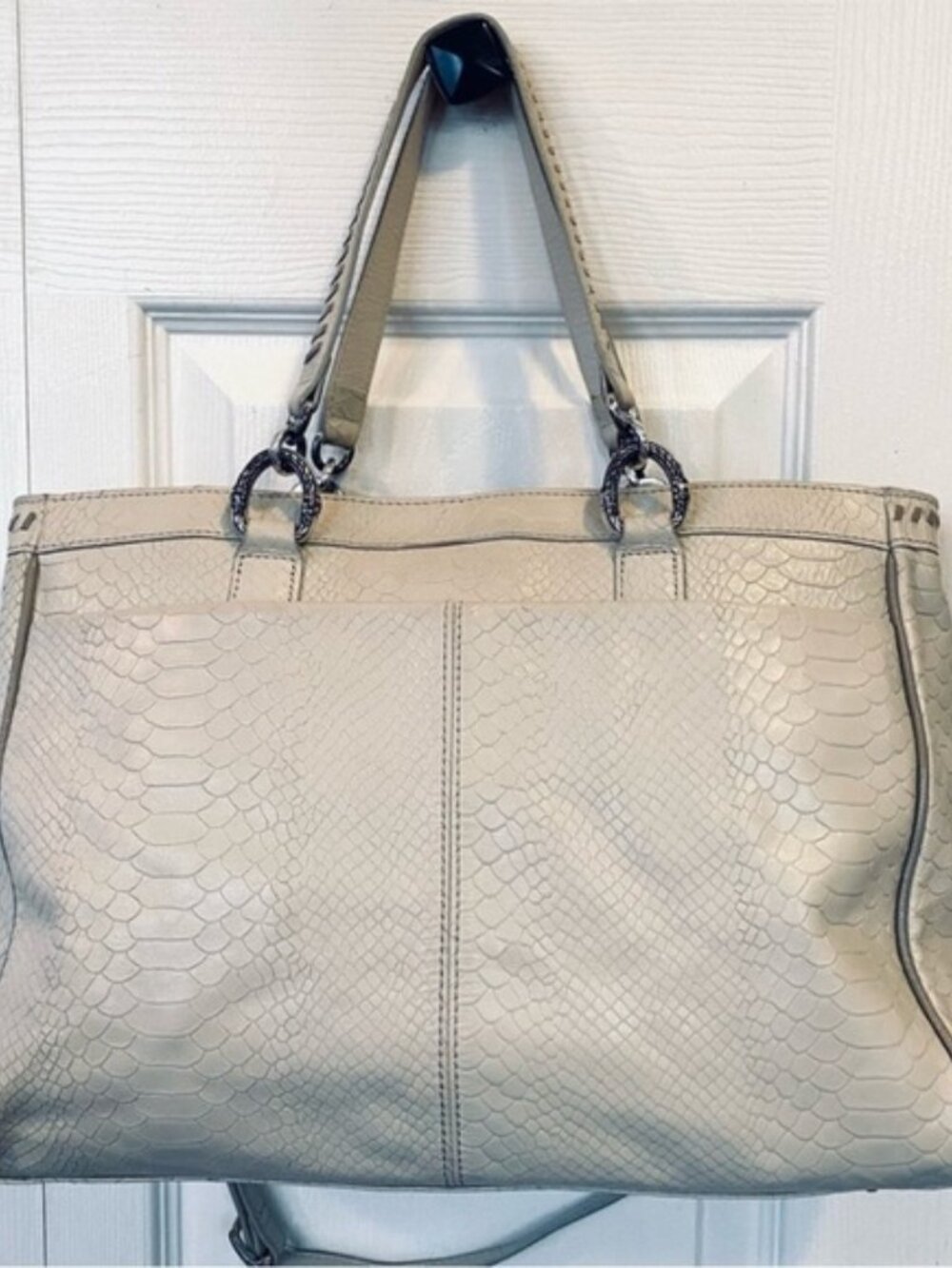 Brighton Handbag Purse Pyton Lace Collection Snake Skin Leather Shoulder Bag - Picture 2 of 15